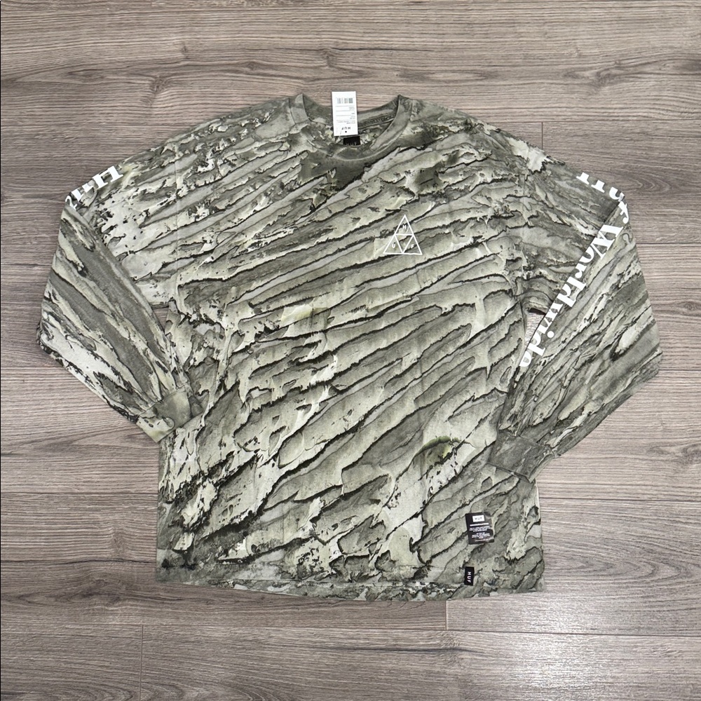 HUF x SOHO TT Marble Wash Long Sleeve Men’s Size Large
